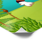 Little Cub Big Roar Glossy Poster (Ecke)