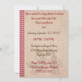 Little Cubs Zwillingsgeschlechtsneutral Babydusche Einladung (Rückseite)