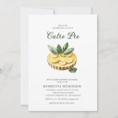 little cuite pie minimal baby shower  einladung (Vorderseite)