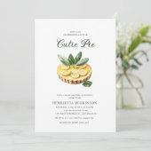 little cuite pie minimal baby shower  einladung (Stehend Vorderseite)