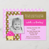 Little Cupcake BIrthday Einladungen (Vorne/Hinten)