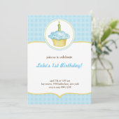 Little Cupcake Einladung zum ersten Geburtstag (Stehend Vorderseite)