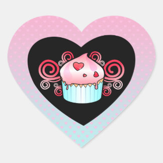 "LIttle Cupcake" Herz-Aufkleber