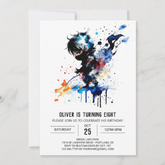 Little Custom Ninja Boy Digital Geburtstag Einladung