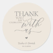 Little Cute Heart, With Huge Love Thank You Gifts Runder Aufkleber (Vorderseite)