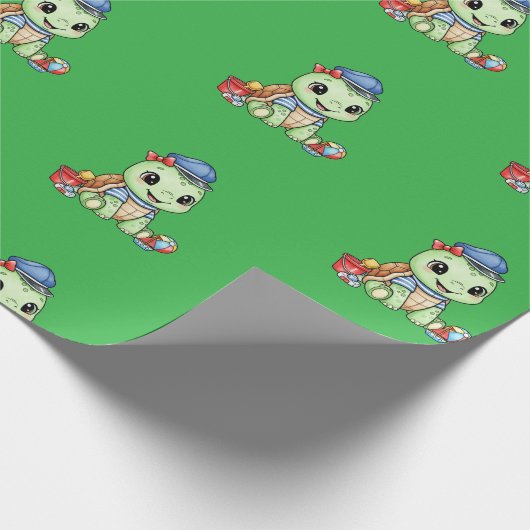 Little Cute Turtle Geschenkpapier (Ecke)