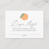 Little Cutie Baby Shower Diaper Raffle Ticket Begleitkarte (Vorderseite)