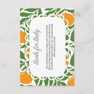 Little Cutie Citrus Baby Shower Books For Baby  Begleitkarte