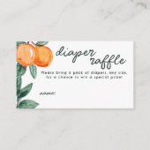 Little Cutie Citrus Diaper Raffle Game Entry Begleitkarte (Vorderseite)