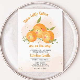 Little Cutie Citrus Orange Baby Shower Einladung