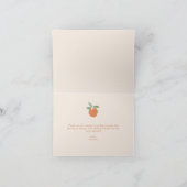 Little Cutie Citrus Oranges Baby Shower Dankeskarte (Innenseite)