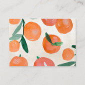 Little Cutie Orange Baby Shower Diaper Raffle Begleitkarte (Rückseite)