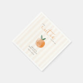 Little Cutie Orange Citrus Baby Shower Serviette (Ecke)