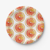 Little Cutie Orange Slice Pattern Baby Shower Pappteller (Vorderseite)