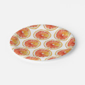 Little Cutie Orange Slice Pattern Baby Shower Pappteller (Schrägansicht)