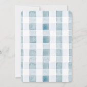 Little Cutie Pie Blueberry Blue Bow Birthday Einladung (Rückseite)