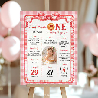 Little Cutie Pie Coquette Foto-Meilenstein-Schild Poster