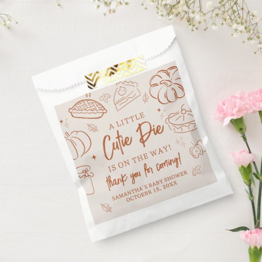 Little Cutie Pie Fall Baby Shower Geschenktütchen (Versiegelt)