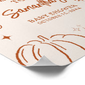 Little Cutie Pie Fall Baby Shower Welcome Sign Poster (Ecke)