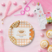 Little Cutie Pie Gingham Baby Shower Pappteller (Party)