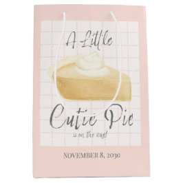 Little Cutie Pie Girl Baby Shower Gift Bag  Mittlere Geschenktüte