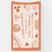 Little Cutie Pie On The Way! Fall Baby Shower Banner (Vertikal)
