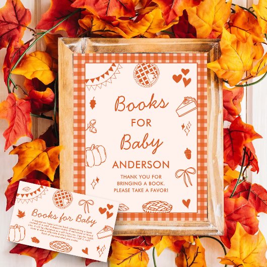 Little Cutie Pie On The Way! Fall Baby Shower Book Poster