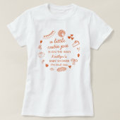 Little Cutie Pie On The Way! Fall Baby Shower T-Shirt (Design vorne)