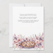 Little Cutie Pie Watercolor Baby Shower Einladung (Rückseite)