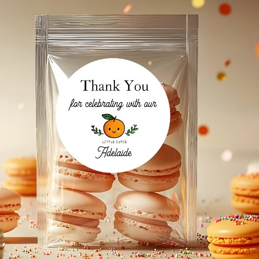 Little Cutie Sticker Birthday Party Decor