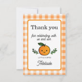 Little Cutie Thank You Card 1st Birthday (Vorderseite)