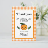Little Cutie Thank You Card 1st Birthday (Stehend Vorderseite)