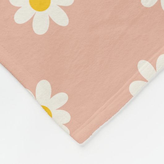 Little Daisies - dusty apricot Fleecedecke (Ecke)