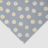 Little Daisies - dusty steel gray Seidenpapier (Detail)