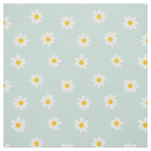 Little Daisies / soft teal  Stoff (Muster)