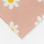 Little Daisies - staubige Aprikose Fleecedecke (Ecke)