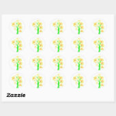 Little Daisy Bouquet Runder Aufkleber (Blatt)