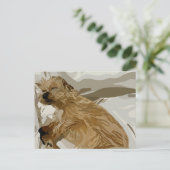 Little Daisy dog Feiertagspostkarte (Stehend Vorderseite)