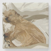 Little Daisy's duvet day Steinuntersetzer (Vorderseite)