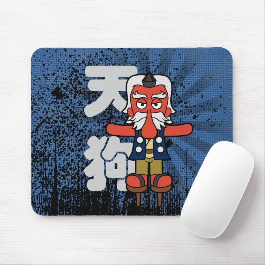 Little Daitengu Yokai Grunge Mousepad (Mit Mouse)