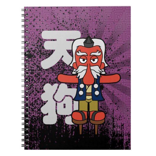 Little Daitengu Yokai Grunge Notizblock (Vorderseite)