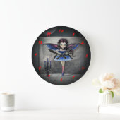 Little Dancer Vampire Gothic Art Clock Große Wanduhr (Zuhause)