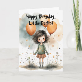 LITTLE DARLIN BIRTHDAY CARD DANKESKARTE