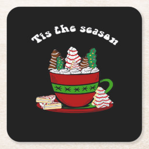 Little Debbie Tis The Season Rechteckiger Pappuntersetzer
