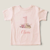 Little Dee First Birthday Mit Monogramm (Design Vorderseite)