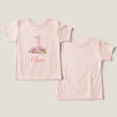 Little Dee First Birthday Mit Monogramm (Design Vorderseite & Rückseite)