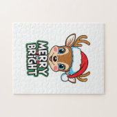 Little Dee mit Santa "Merry & Bright" Design Puzzle (Horizontal)