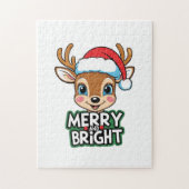 Little Dee mit Santa "Merry & Bright" Design Puzzle (Vertikal)