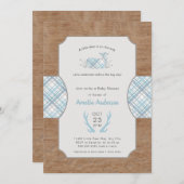 Little Deer Boy Baby Shower Einladung (Vorne/Hinten)