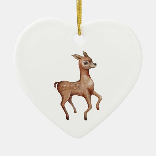 Little Deer Character Keramik Ornament (Vorne)